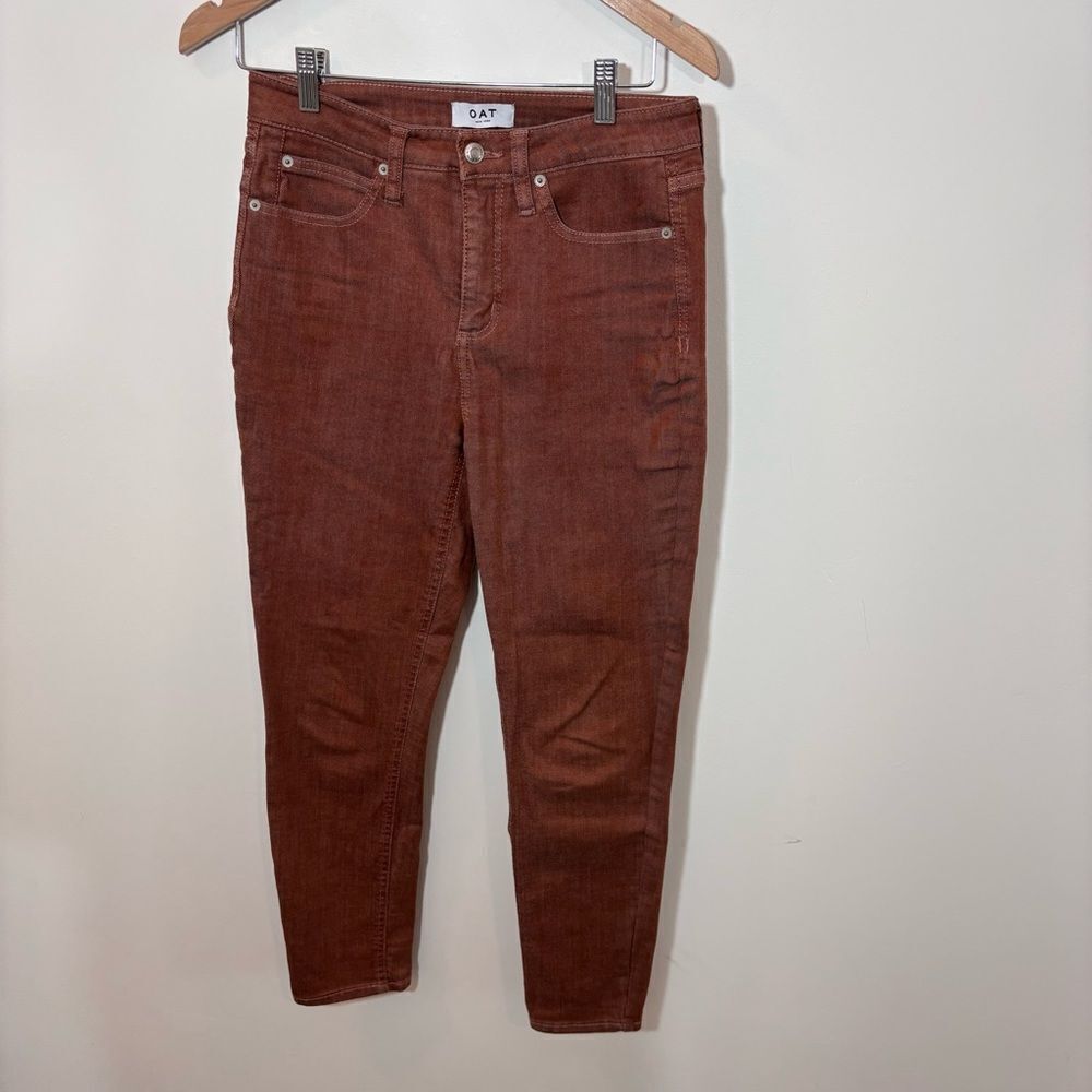OAT HIGH-RISE SKINNY ANKLE Rust Size 27
